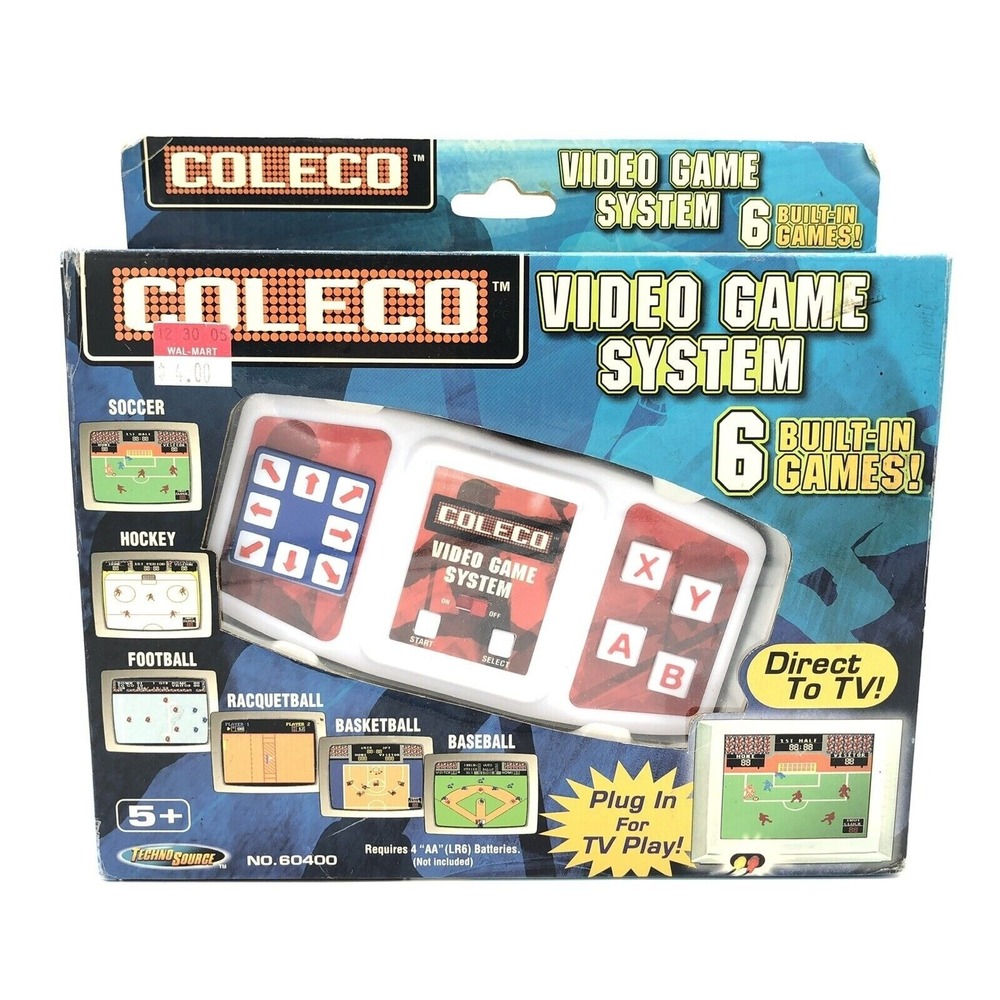 Coleco Video TV System Plug And Play Sports Basketball Football 6 Games Total